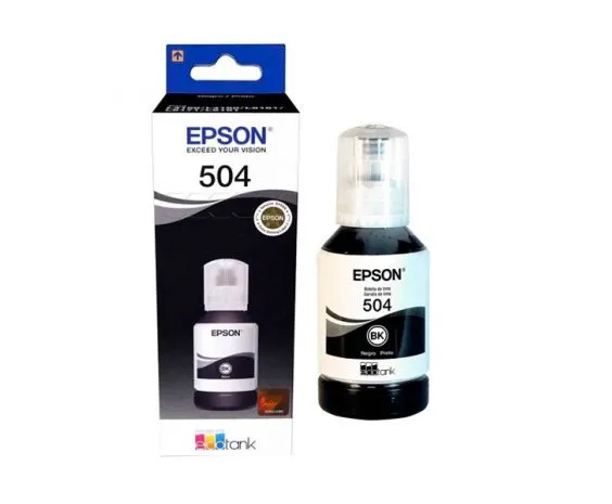 Botella de Tinta Original Epson T504 Negro 127 ml